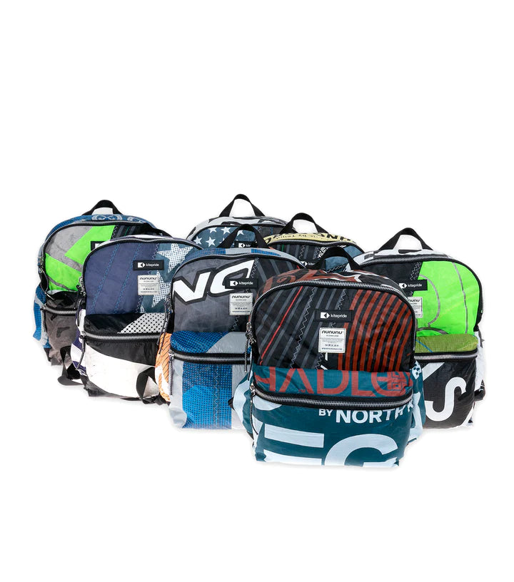 NUNUNU ONE OF A KIND KITEPRIDE BACKPACK | MULTI – GREEN HEARTS PINK