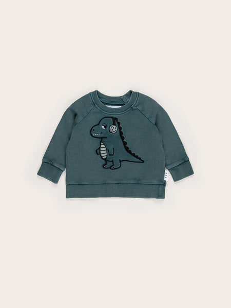 Huxbaby Retro Dino Sweatshirt | Spruce