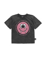 Little Man Happy DRACU SMILE SKATE T-SHIRT | GREY/ VINATGE DYE