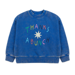 Jelly Mallow Thanks Sweatshirt | Blue
