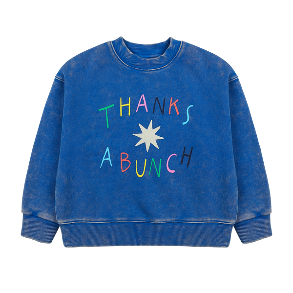 Jelly Mallow Thanks Sweatshirt | Blue