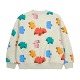 Jelly Mallow Colorful Birds Sweatshirt | Oatmeal