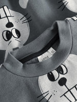 Little Man Happy BUNNY SWEATSHIRT | GREY