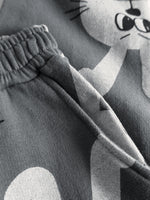Little Man Happy BUNNY SWEATPANTS | GREY