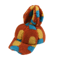 Jelly Mallow Shape Dumble Rabbit Hat | Red Brown