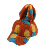 Jelly Mallow Shape Dumble Rabbit Hat | Red Brown