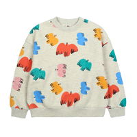 Jelly Mallow Colorful Birds Sweatshirt | Oatmeal