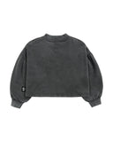 Little Man Happy CAT VISION PUFF SLEEVE SWEATSHIRT | BROWN