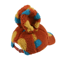Jelly Mallow Shape Dumble Rabbit Hat | Red Brown
