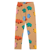 Jelly Mallow Colorful Birds Leggings | Brown