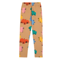 Jelly Mallow Colorful Birds Leggings | Brown