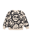 Little Man Happy SILLY FACES SWEATSHIRT | OFF-WHITE