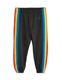 Mini Rodini Rainbow Stripe Sweatpants | Black