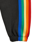 Mini Rodini Rainbow Stripe Sweatpants | Black