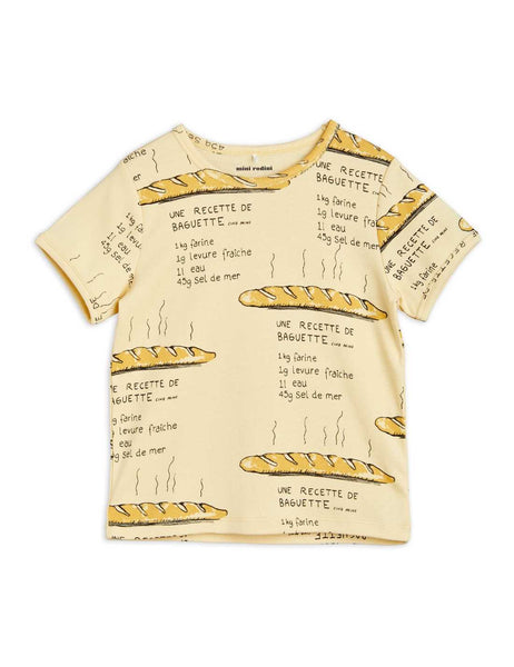 Mini Rodini Baguette AOP SS Tee | Yellow