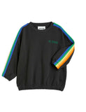 Mini Rodini Rainbow Stripe Sweatshirt | Black