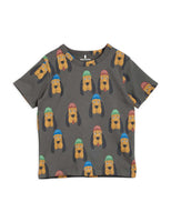 Mini Rodini Bloodhound AOP SS T-shirt | Grey