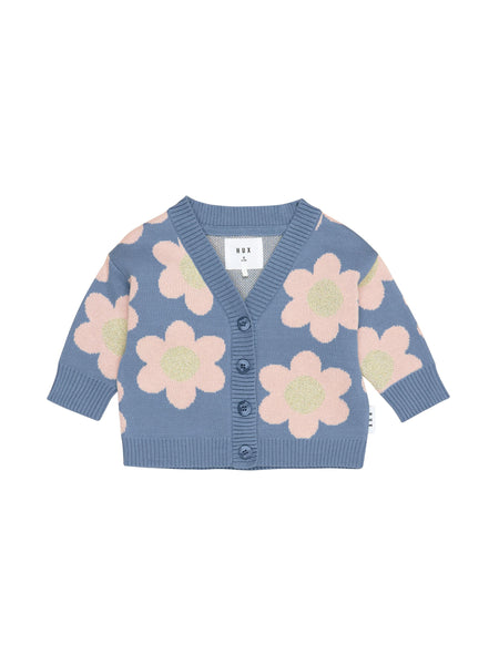 Huxbaby Daisy Boxy Cardi  | Summer Lake