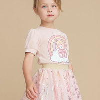 Huxbaby Cloud Bear Puff T-shirt | Rose