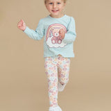 Huxbaby Cloud Bear Puff Top | Sky