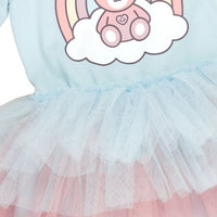 Huxbaby Cloud Bear Layered Ballet Dress | Sky