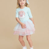 Huxbaby Cloud Bear Layered Ballet Dress | Sky