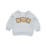 Huxbaby Hux Badge Sweatshirt  | Light Grey Marle
