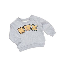 Huxbaby Hux Badge Sweatshirt  | Light Grey Marle