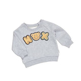Huxbaby Hux Badge Sweatshirt  | Light Grey Marle