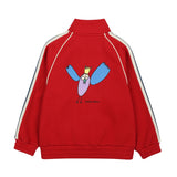 Jelly Mallow Flower Bird Track Jacket | Red