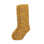Jelly Mallow Hearts Knee Socks | Yellow