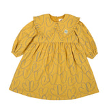 Jelly Mallow Heart Collar Dress | Yellow
