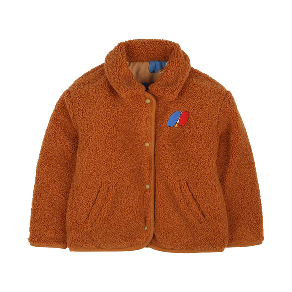 Jelly Mallow Bird Reversible Jacket | Brown