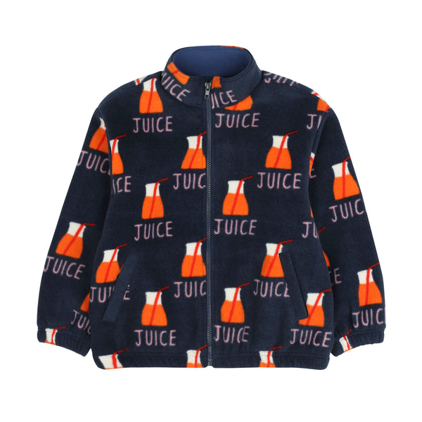 Jelly Mallow Juice Fleece Zip-Up Jacket | Navy