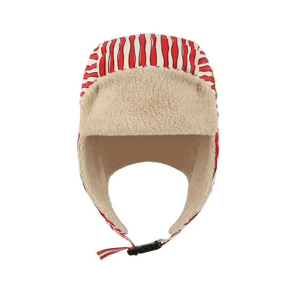 Jelly Mallow Wave Ear Warmer Hat | Red