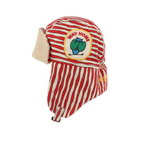 Jelly Mallow Wave Ear Warmer Hat | Red