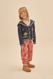 Jelly Mallow Flower Knit Cardigan | Navy