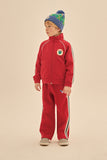 Jelly Mallow Flower Bird Track Jacket | Red