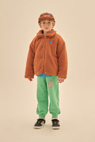 Jelly Mallow Bird Reversible Jacket | Brown