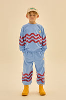 Jelly Mallow Wave Pigment Lounge Pants | Blue