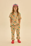 Jelly Mallow Orange Flower Lounge Pants | Beige