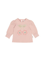 Huxbaby Smile Flower Puff Top | Peony