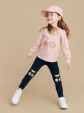 Huxbaby Smile Flower Puff Top | Peony