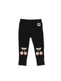 Huxbaby Smile Flower Leggings | Black