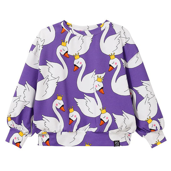 Kukukid Sweatshirt | Violet Swans