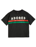 Mini Rodini Adored SP SS Tee | Black