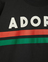 Mini Rodini Adored SP SS Tee | Black