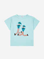 Bobo Choses Dancing Giants T-shirt - Light Blue