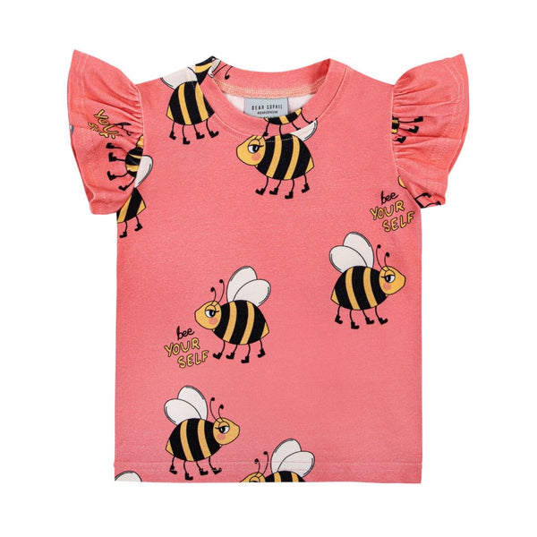 Dear Sophie Bee Frill Tank | Pink