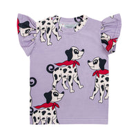 Dear Sophie Dalmatian Frill Tank | Purple